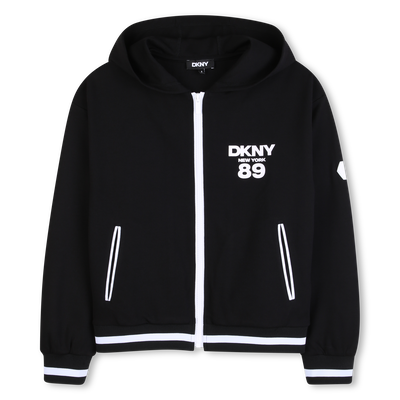 SUDADERA CON CAPUCHA CON CREMALLERA DKNY UNISEXO