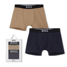 Pack de 2 calzoncillos b&oacute;xer de jersey BOSS 
                    NI&Ntilde;O