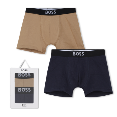 Pack de 2 calzoncillos b&oacute;xer de jersey BOSS NI&Ntilde;O