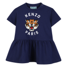 Vestido fruncido en la cintura KENZO KIDS 
                    NI&Ntilde;A