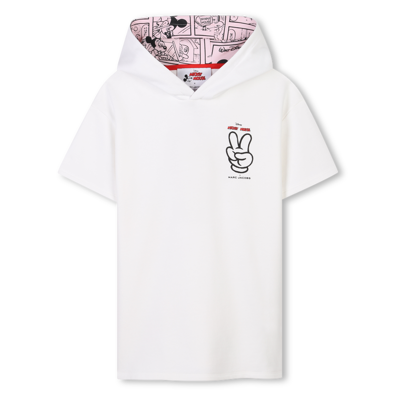 Vestido de algod&oacute;n con capucha MARC JACOBS 
                        NI&Ntilde;A