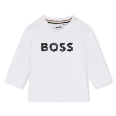 Camiseta de algod&oacute;n con logo BOSS NI&Ntilde;O