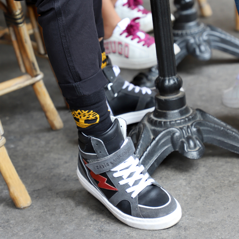 Zapatillas de cuero con velcro ZADIG & VOLTAIRE 
                        NI&Ntilde;O