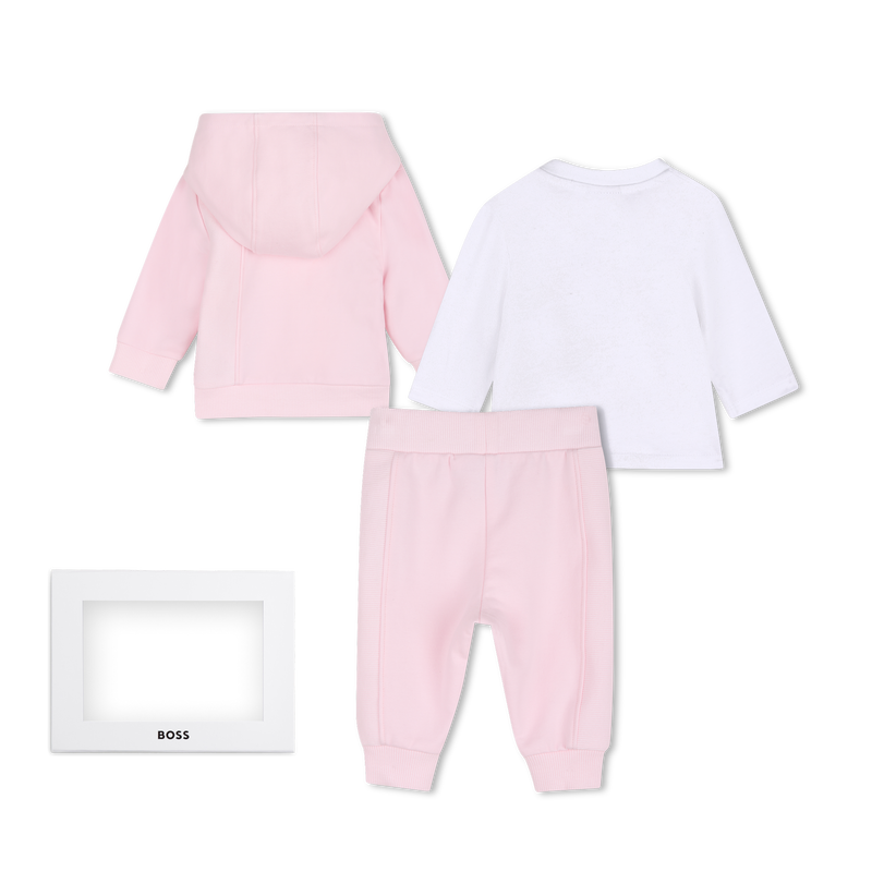 Conjunto de pantal&oacute;n, c&aacute;rdigan y camiseta BOSS 
                        NI&Ntilde;A