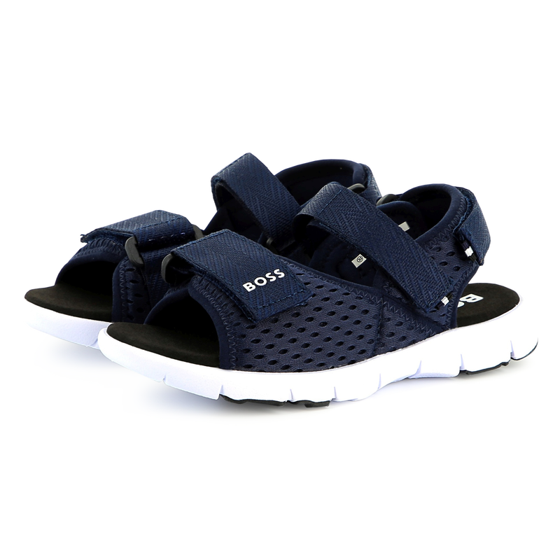 Sandalias de tela con velcro BOSS 
                        NI&Ntilde;O
