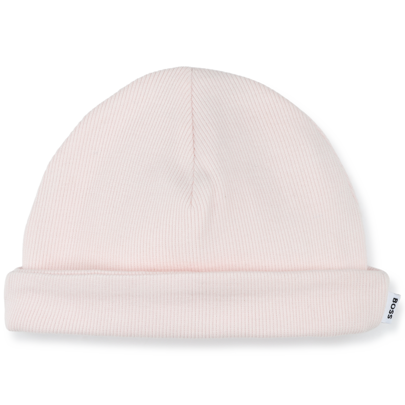 Gorro acanalado con vuelta BOSS 
                        NI&Ntilde;A