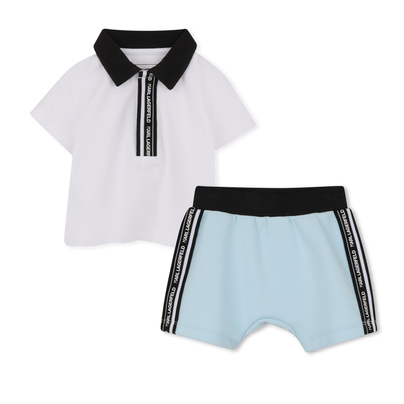 CONJUNTO DE CAMISETA Y PANTAL&Oacute;N CORTO KARL LAGERFELD KIDS 
                        NI&Ntilde;O