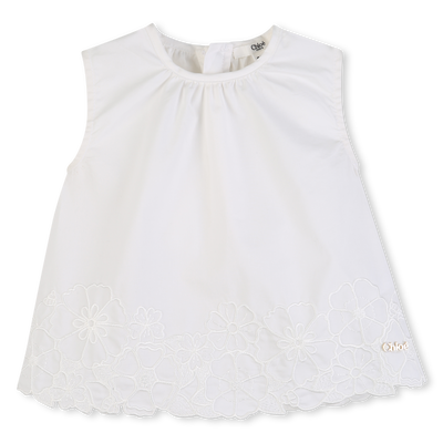 CAMISETA DE TIRANTES SIN MANGAS CON BORDADO FLORAL CHLOE NI&Ntilde;A