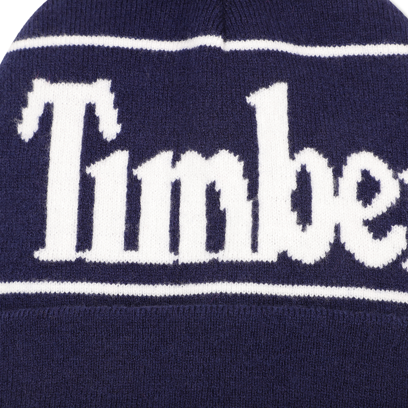Gorro de punto con pomp&oacute;n jacquard TIMBERLAND 
                        NI&Ntilde;O