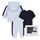 Conjunto de c&aacute;rdigan + pantal&oacute;n + camiseta BOSS 
                    NI&Ntilde;O