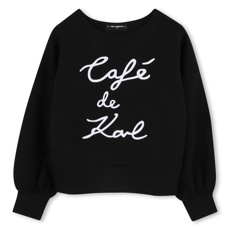 Sudadera con bordado KARL LAGERFELD KIDS 
                        NI&Ntilde;A