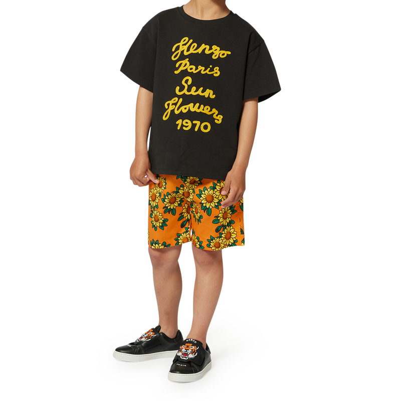 Bermudas de sat&eacute;n estampadas KENZO KIDS 
                        NI&Ntilde;O
