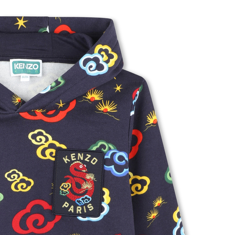 Sudadera estampada con capucha KENZO KIDS 
                        UNISEXO