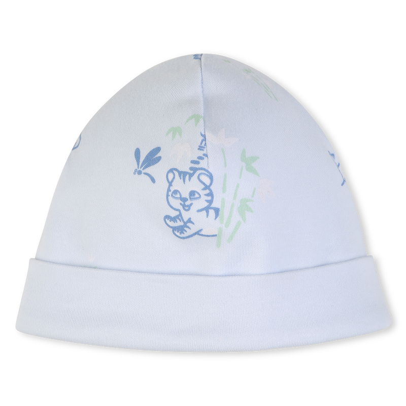 CONJUNTO DE PIJAMA, GORRO Y BABERO KENZO KIDS 
                        NI&Ntilde;O