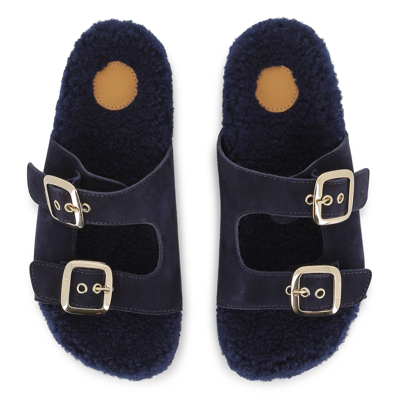 Sandalias de piel de ante de vaca CHLOE 
                        NI&Ntilde;A