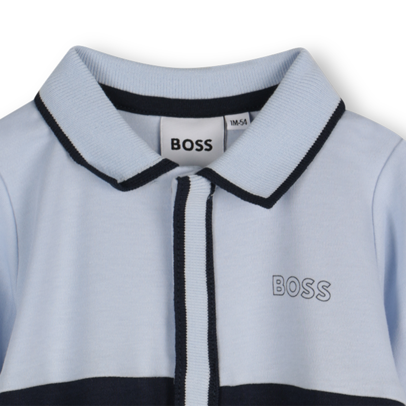 Pijama tricolor cuello de polo BOSS 
                        NI&Ntilde;O