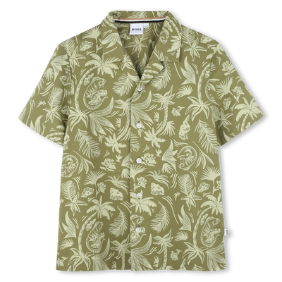 Camisa de popelina de algod&oacute;n BOSS NI&Ntilde;O