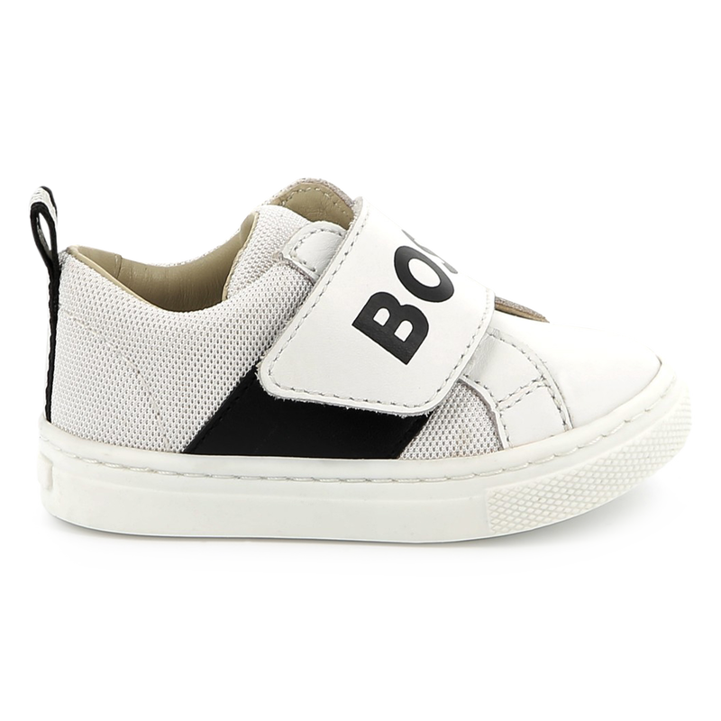 Deportivas de piel y velcro BOSS 
                        NI&Ntilde;O