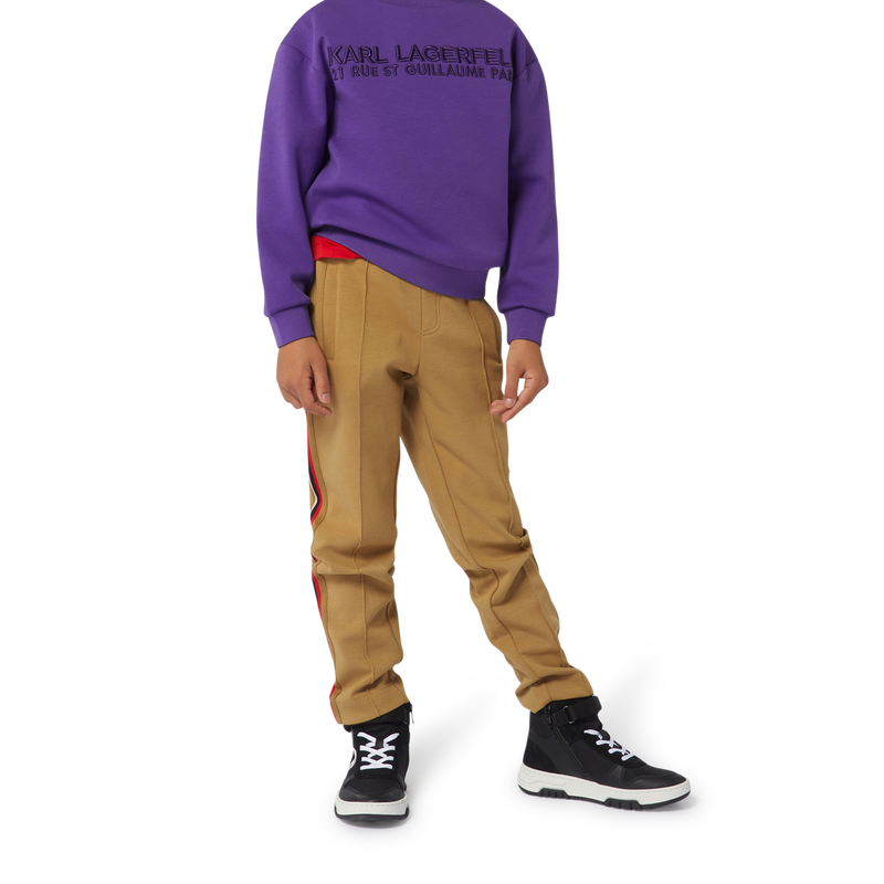 Pantal&oacute;n de ch&aacute;ndal con bandas KARL LAGERFELD KIDS 
                        NI&Ntilde;O