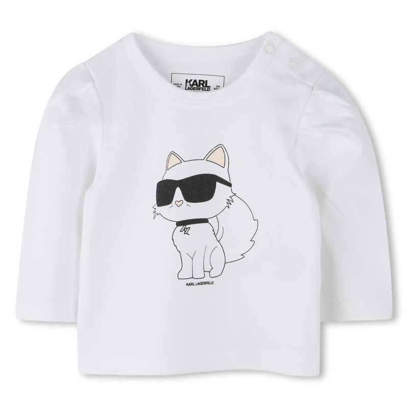Camiseta y leggings de algod&oacute;n KARL LAGERFELD KIDS 
                        NI&Ntilde;A