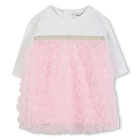 Vestido formal de algod&oacute;n KARL LAGERFELD KIDS 
                    NI&Ntilde;A