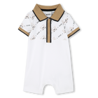 Mono corto con cuello de polo BOSS 
                    NI&Ntilde;O