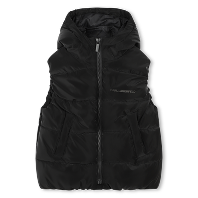 Chaleco de plumas con capucha KARL LAGERFELD KIDS NI&Ntilde;O