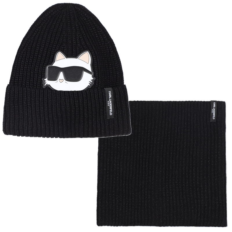 Conjunto de gorro + calentador de cuello KARL LAGERFELD KIDS 
                        NI&Ntilde;A