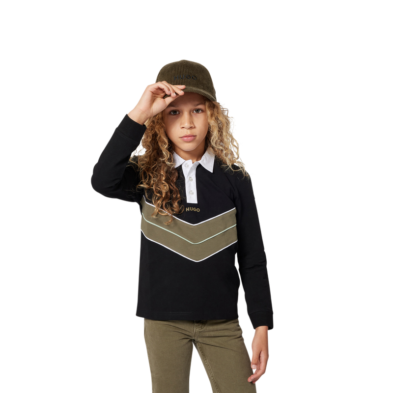 Polo de manga larga HUGO 
                        NI&Ntilde;O