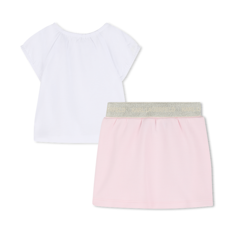 CONJUNTO DE CAMISETA Y FALDA KARL LAGERFELD KIDS 
                        NI&Ntilde;A