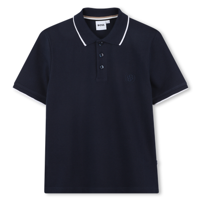 Polo recto de algod&oacute;n BOSS NI&Ntilde;O
