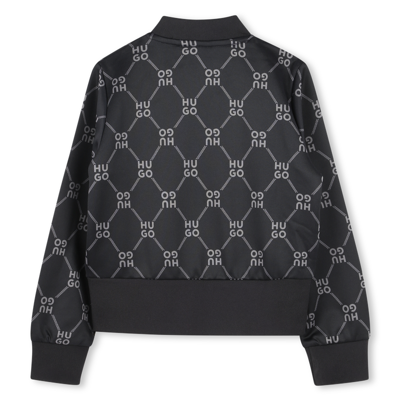 Sudadera con cremallera y logo HUGO 
                        NI&Ntilde;A