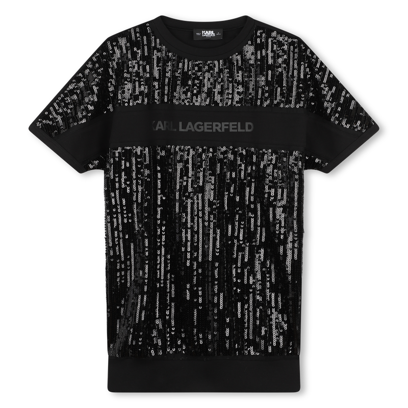 Vestido recto con lentejuelas KARL LAGERFELD KIDS 
                        NI&Ntilde;A