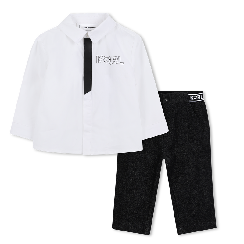 Conjunto de camisa y pantal&oacute;n KARL LAGERFELD KIDS 
                        NI&Ntilde;O