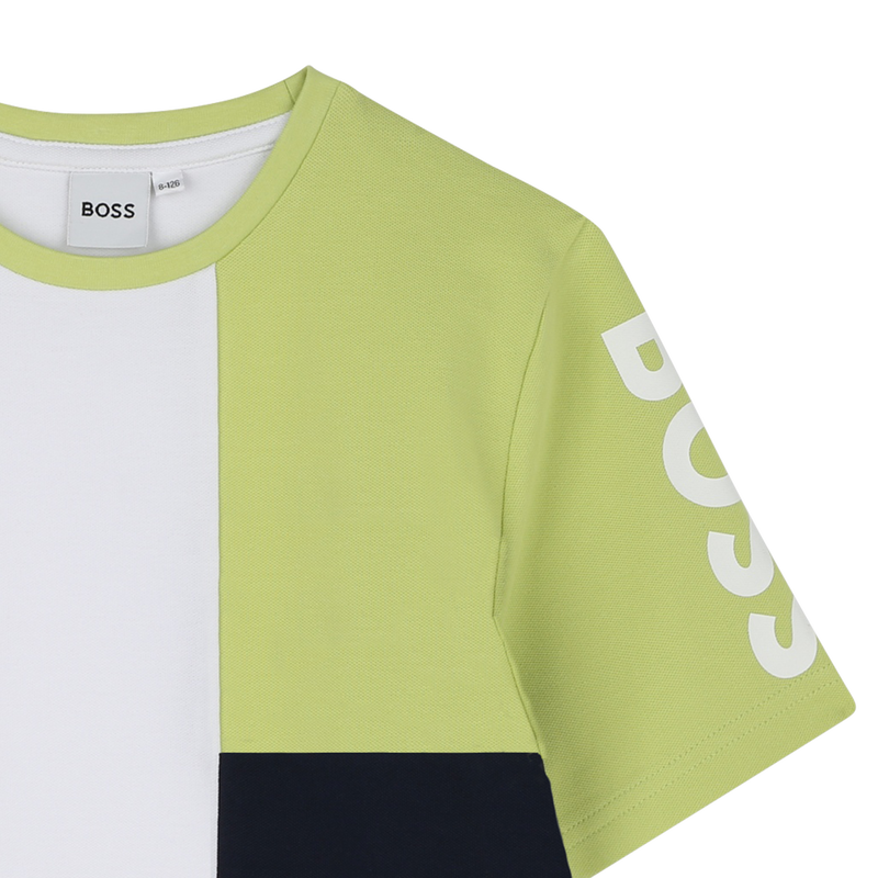 Camiseta de piqu&eacute; de algod&oacute;n BOSS 
                        NI&Ntilde;O