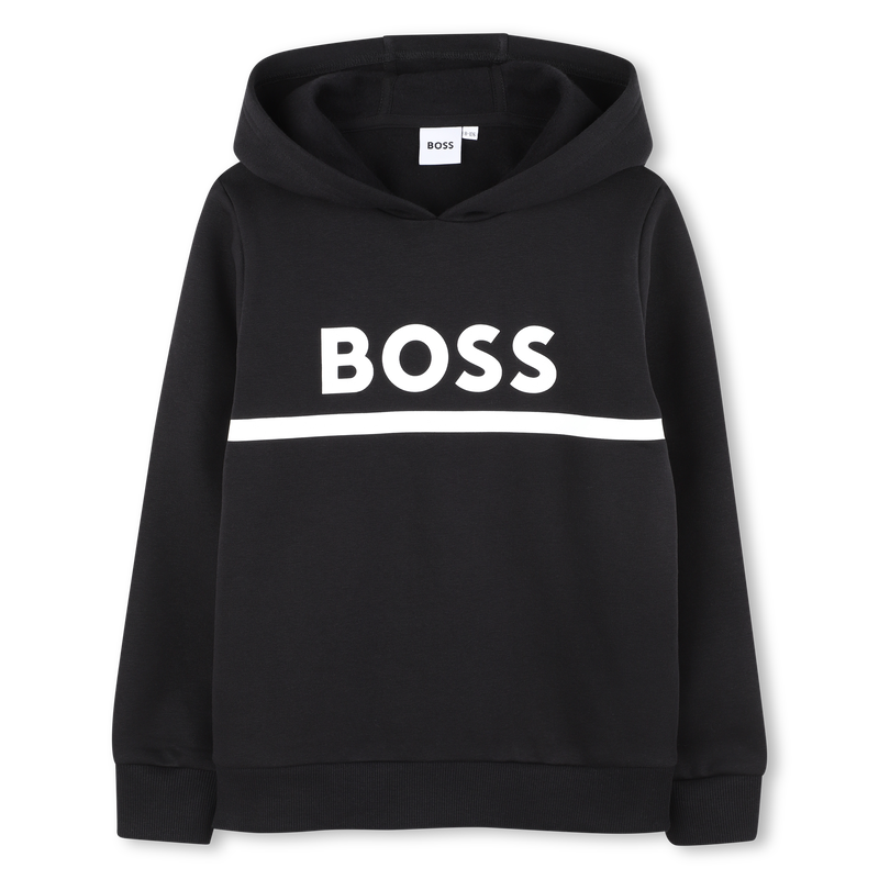 SUDADERA CON CAPUCHA BOSS 
                        NI&Ntilde;O