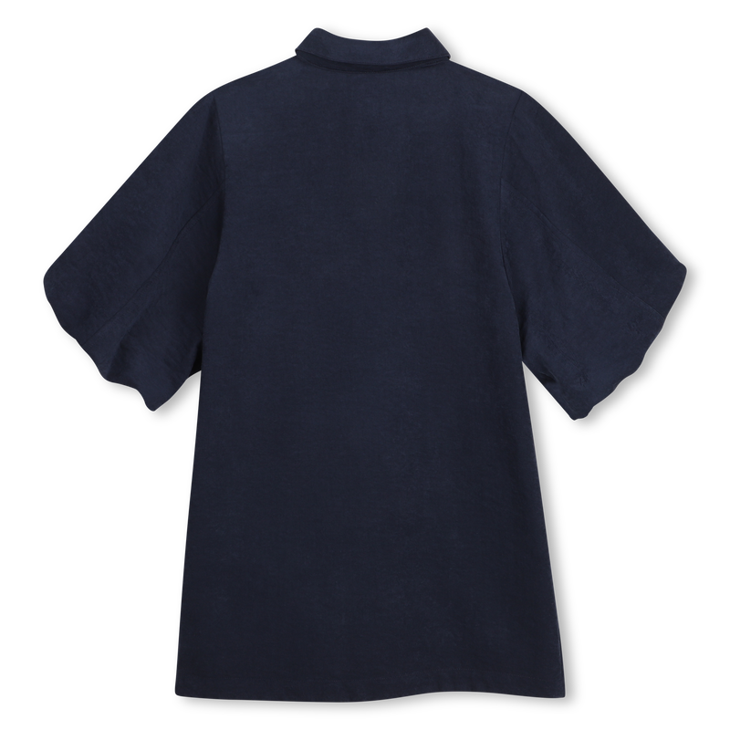 Vestido de sat&eacute;n arrugado BOSS 
                        NI&Ntilde;A