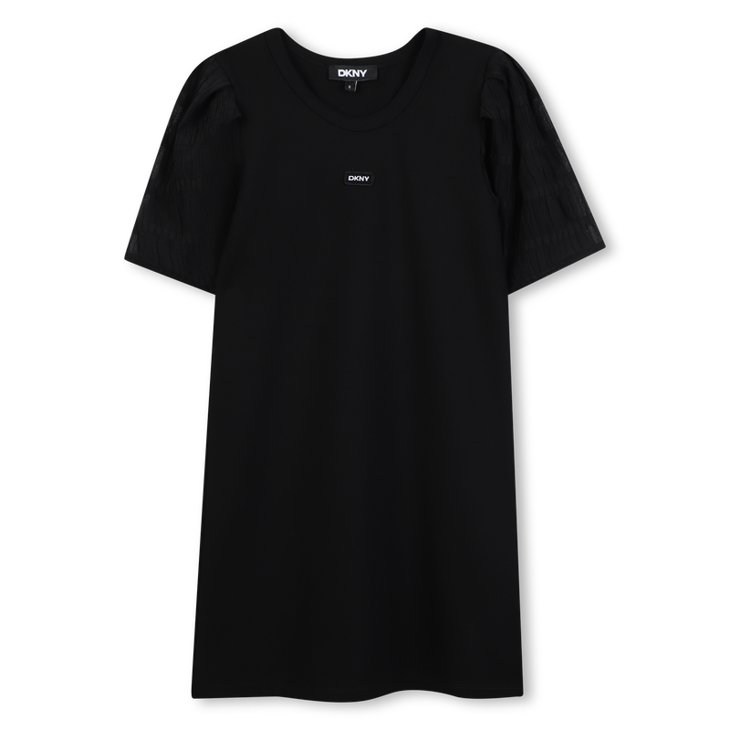 Vestido de ceremonia bimateria DKNY 
                        NI&Ntilde;A