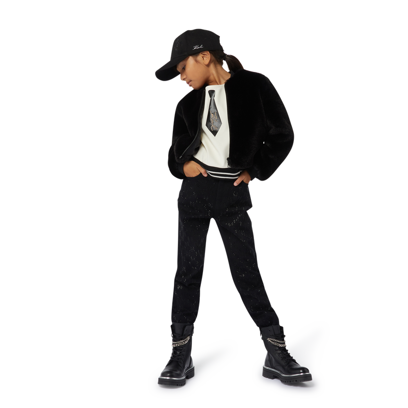 Leggings de cintura metalizada KARL LARGERFELD KIDS 
                        NI&Ntilde;A