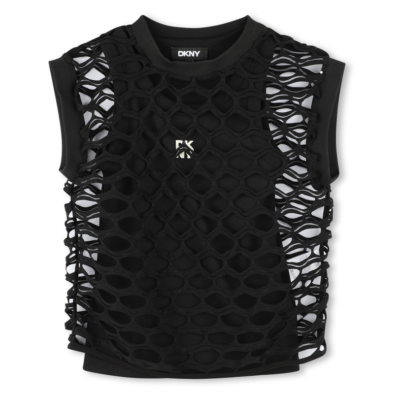 Camiseta bicolor 2 en 1 DKNY 
                        NI&Ntilde;A