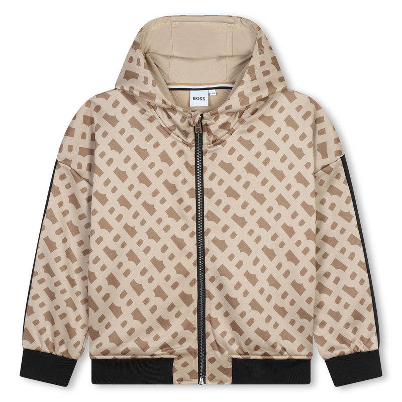 Chaqueta de jacquard y capucha BOSS 
                        NI&Ntilde;A