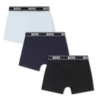 Pack de 3 calzoncillos b&oacute;xer de jersey BOSS 
                    NI&Ntilde;O