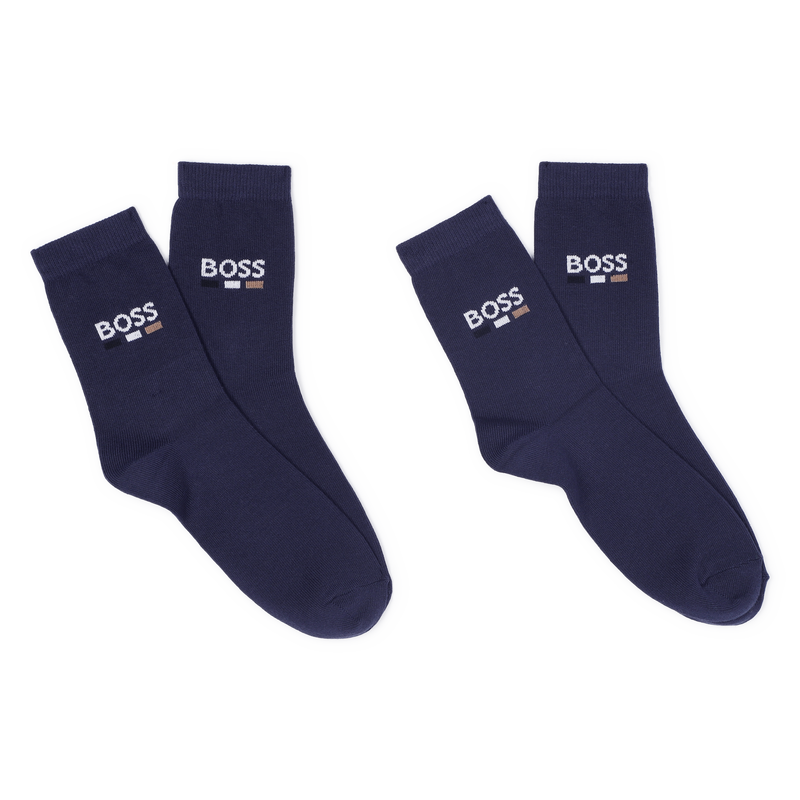 Pack de 2 pares de calcetines BOSS 
                        NI&Ntilde;O