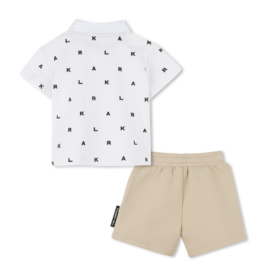 Conjunto pantal&oacute;n corto y polo KARL LAGERFELD KIDS NI&Ntilde;O