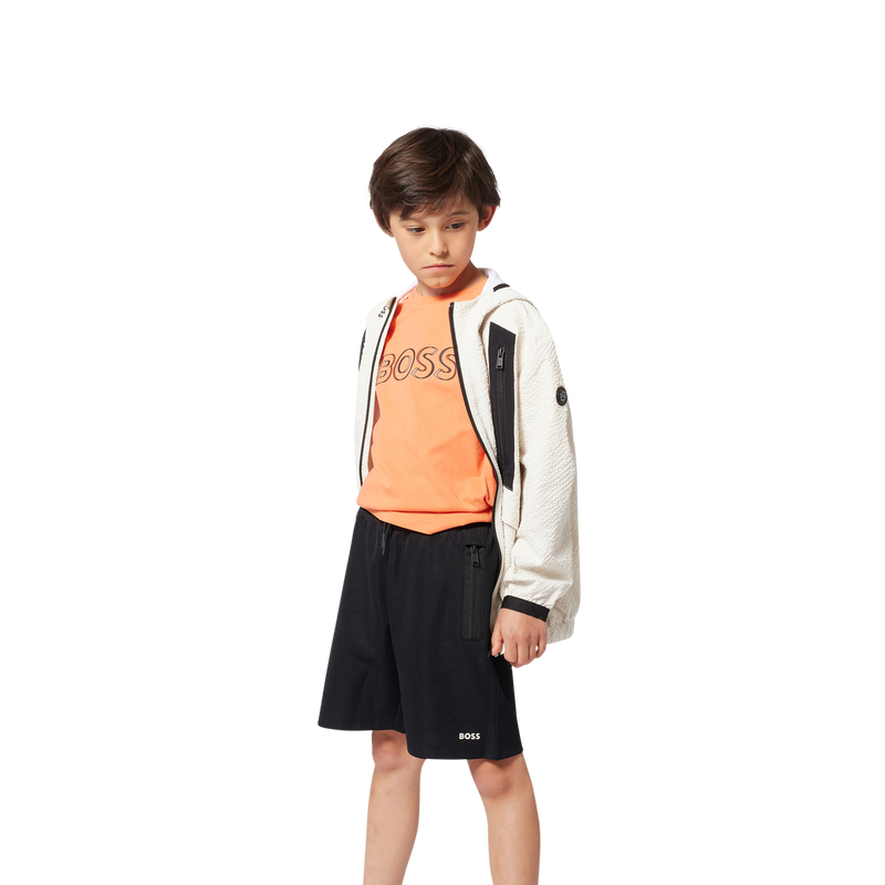 Camiseta algod&oacute;n y manga corta BOSS 
                        NI&Ntilde;O