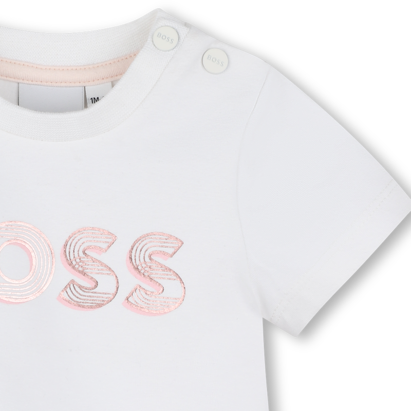 Camiseta estampado brillante BOSS 
                        NI&Ntilde;A