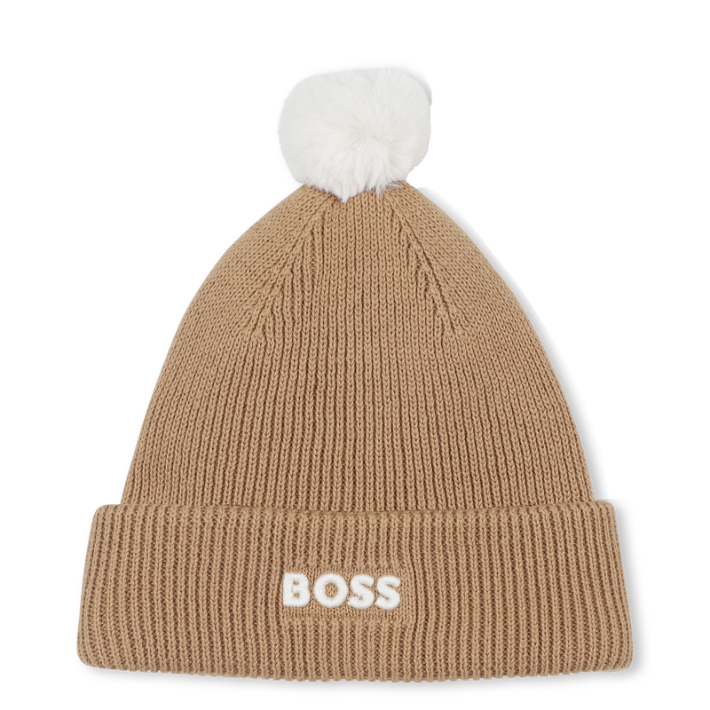Gorro de punto con pomp&oacute;n BOSS 
                        NI&Ntilde;O