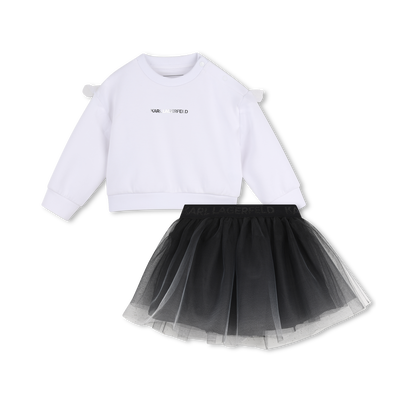 Conjunto de sudadera y falda KARL LAGERFELD KIDS NI&Ntilde;A