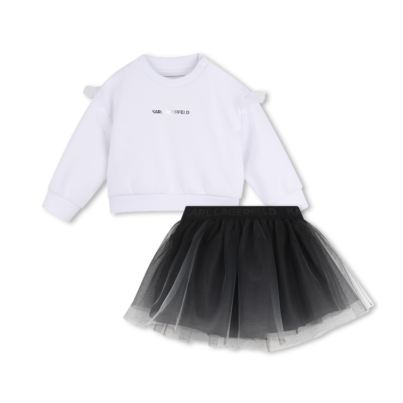 Conjunto de sudadera y falda KARL LAGERFELD KIDS 
                        NI&Ntilde;A