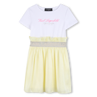 Vestido bimaterial manga corta KARL LAGERFELD KIDS 
                    NI&Ntilde;A